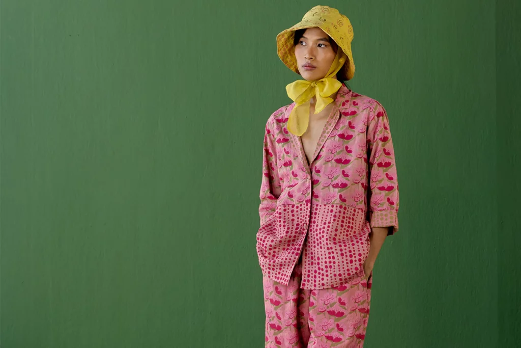 Photo of a woman wearing clothes from IKKIVI, a sustainable Indian ethical fashion marketplace